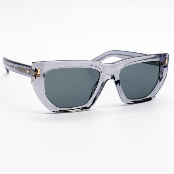 NEW GG1520S 004 WOMEN GRAY CLEAR SUNGLASSES GUCCI - Picture 4 of 8